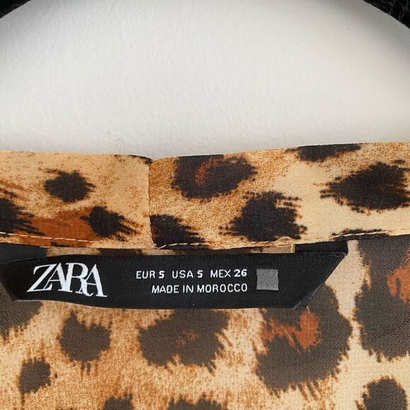 ZARA Leopard Print Blouse - Picture 5 of 5